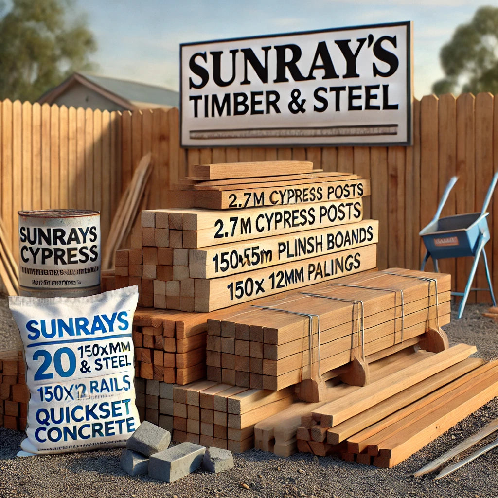 FENCE PACKAGE - TIMBER per PANEL (Height 1950mm - 2.7m)