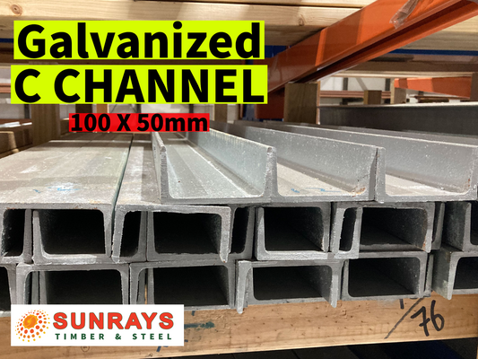Galvanized C Channel 100x50