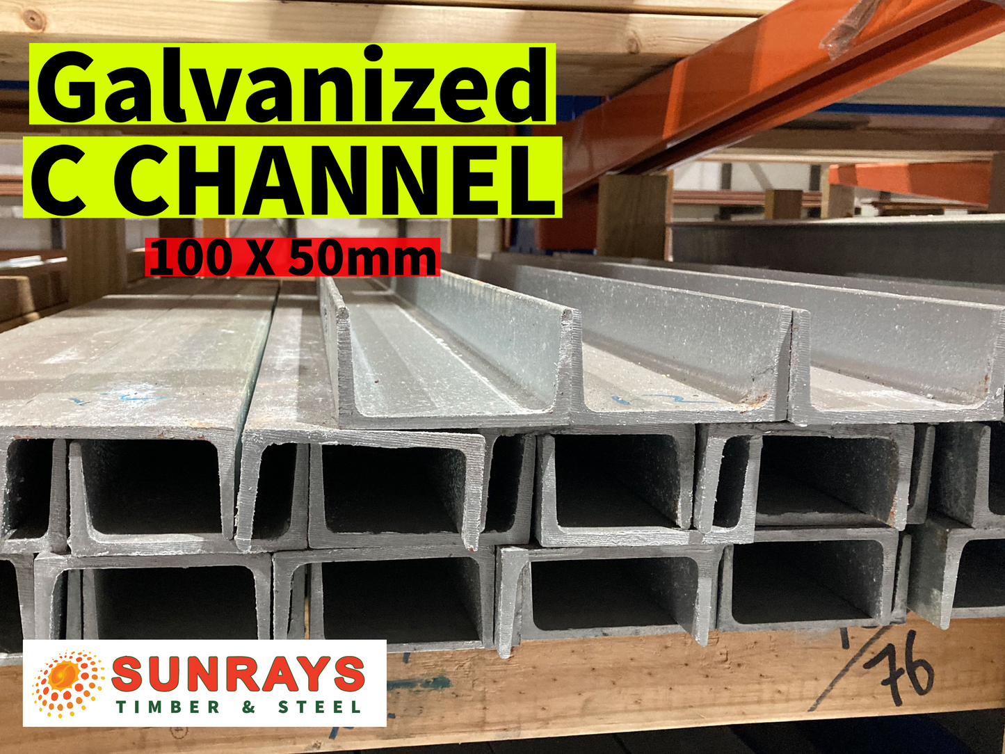 Galvanized C Channel 100x50