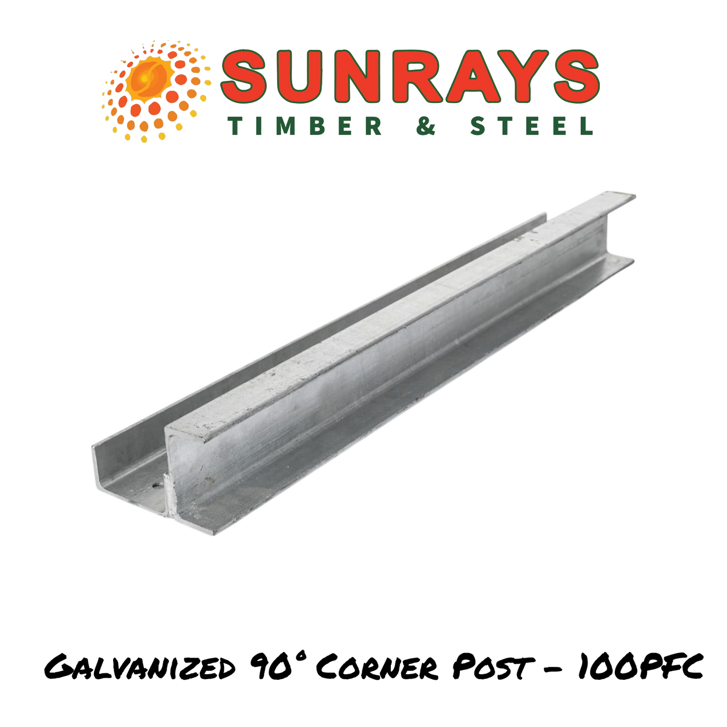 Galvanized 90° Corner Post - 100PFC