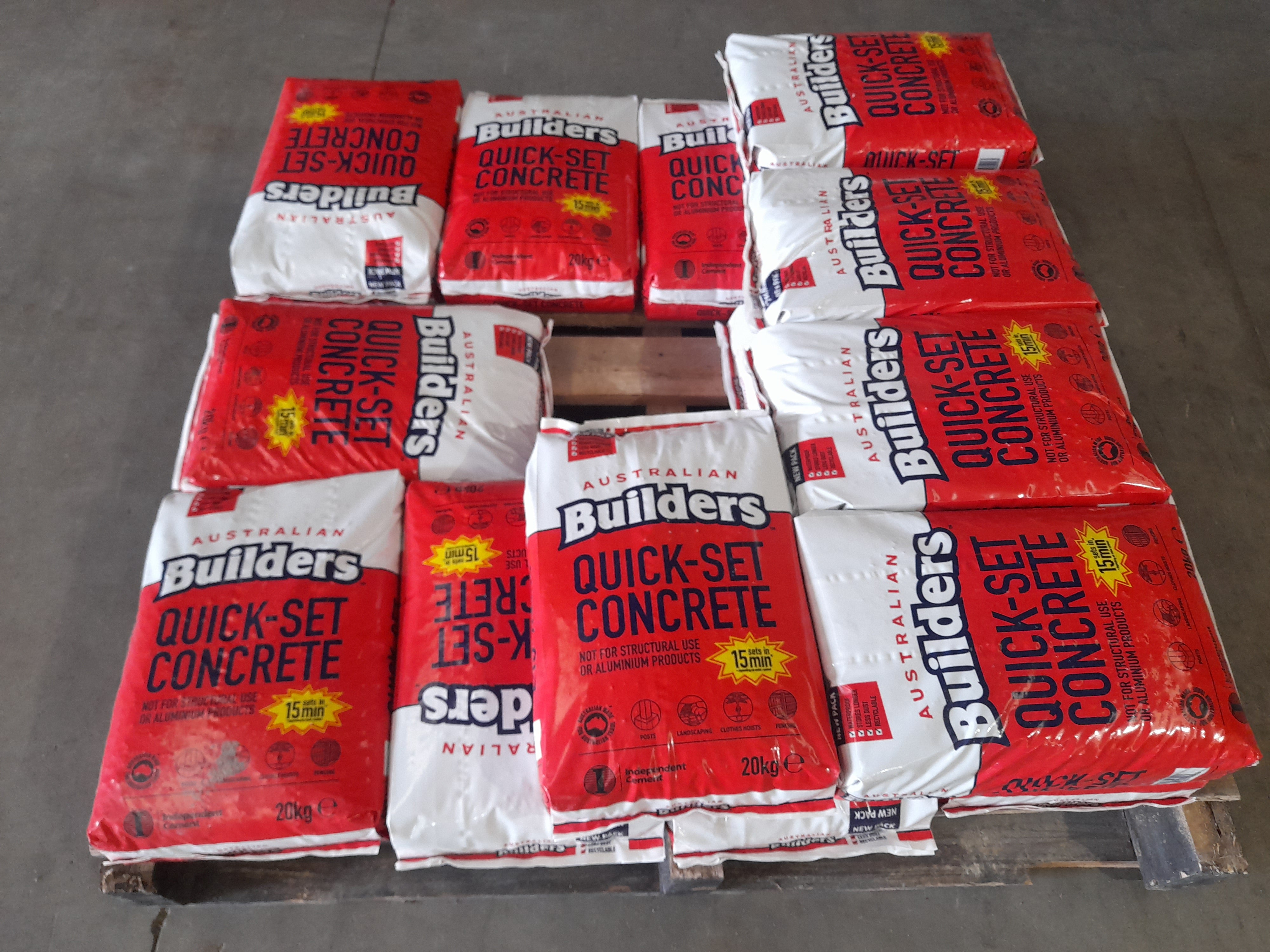 Quick Set Concrete Bags 20kg Sunrays Timber & Steel