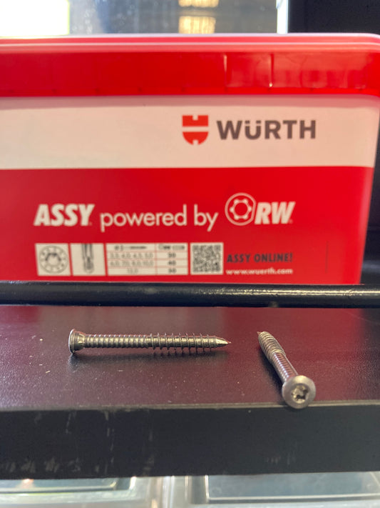 WURTH SCREWS - ASSYPLUS 4 A2 TH TERRACE 5,5x50/23mm